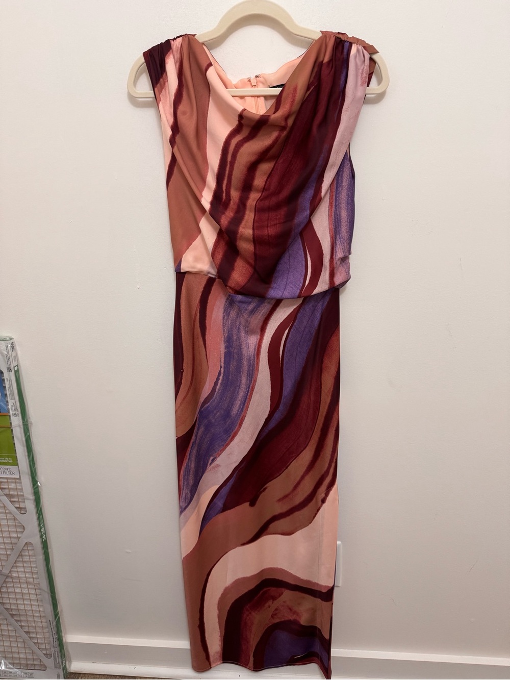 Banana Republic Maxi Dress in Burgundy, Pink, Purple, Tan